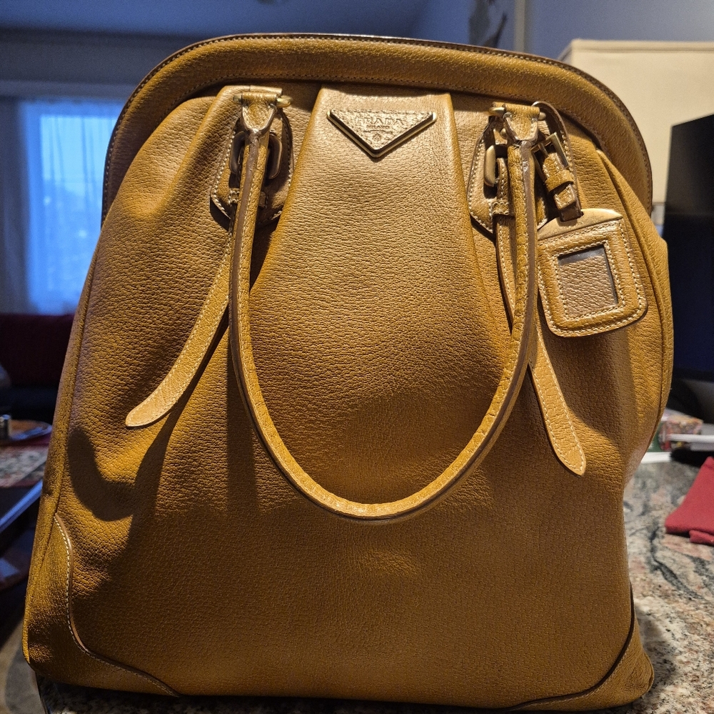 PRADA Authentic camel leather high Doctors bag - Picture 5 of 5